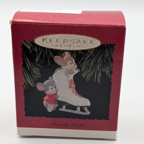 Hallmark Keepsake Friendly Push 1994, Vintage Ice Skating Christmas Ornament - Picture 8 of 11